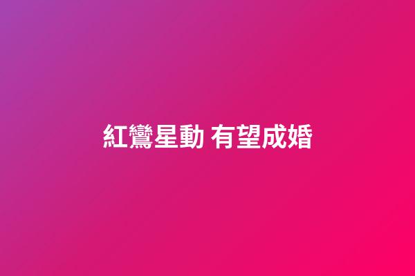 紅鸞星動 有望成婚